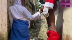 Reproduzir Orgia de Natal com Papai Noel: Ação Hardcore de pau preto ao ar livre